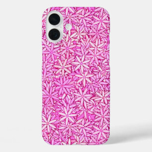 Pink and orchid flowers, orchid background iPhone 16 plus case