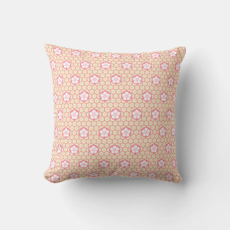 Pink and Peach Light Floral Pattern Modern Cushion