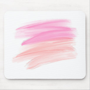 Pink and Peach Paint Smear Mouse Mat