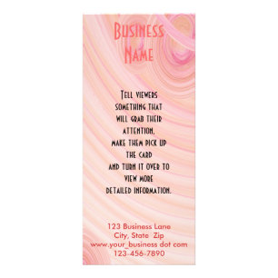 Pink and Peach Pastel Spirals Abstract Art Custom Rack Card