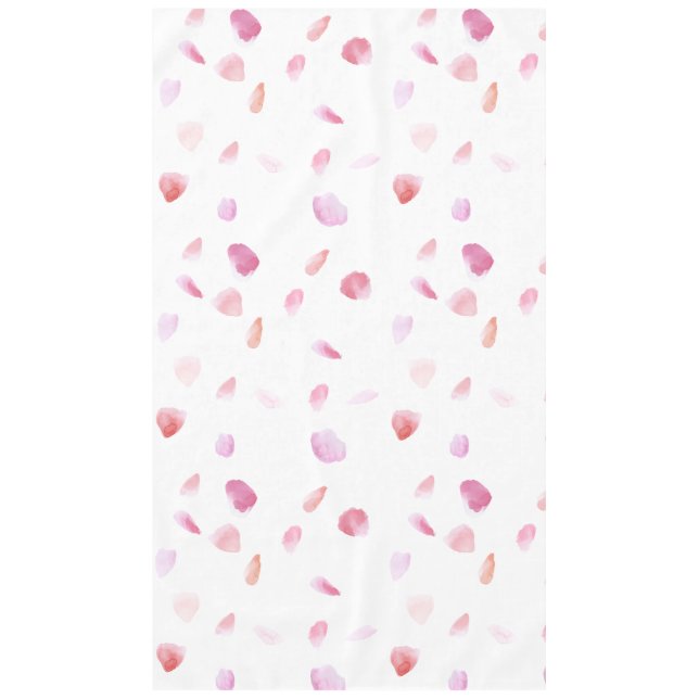 Pink and Peach Rose Petals Tablecloth (Front)