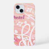 Pink and Peach Spirals, Flowers and Flourishes