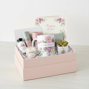 Pink and peach watercolor floral personalised coffee mug