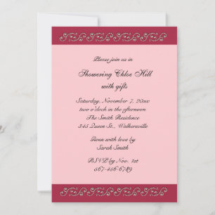 Pink and Pearls Bridal Shower Invitation