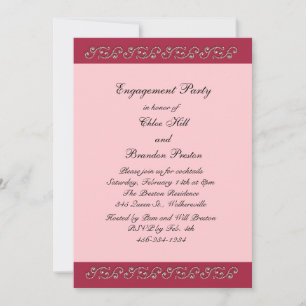 Pink and Pearls Engagement Party Invite