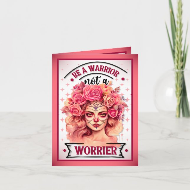 Pink and Pretty  Sugar Skull  Thank You Card (Front)