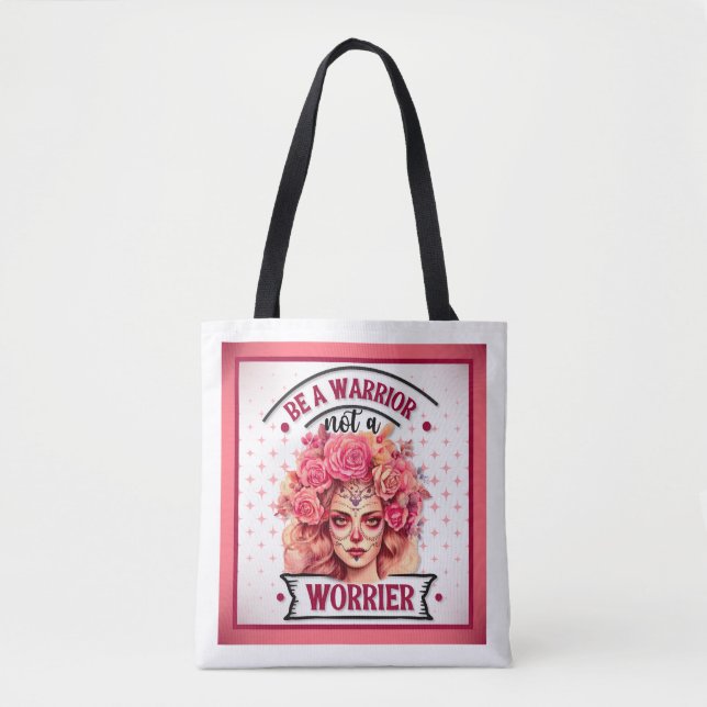 Pink and Pretty Sugar Skull  Tote Bag (Front)