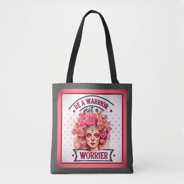 Pink and Pretty Sugar Skull  Tote Bag (Front)