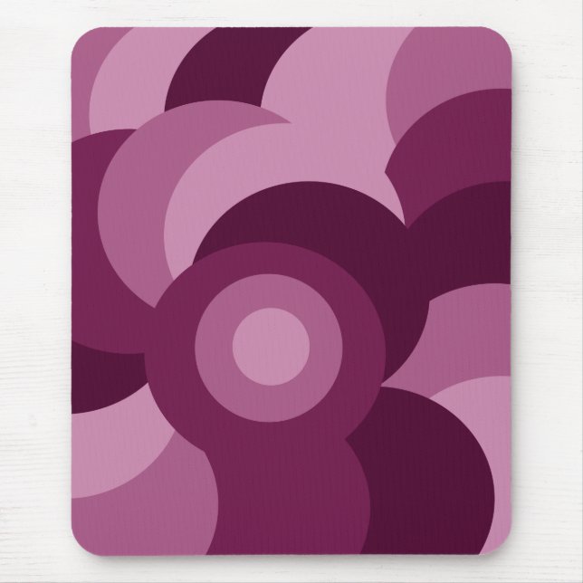 pink and purple abstract circles pattern mouse mat (Front)