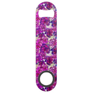Pink And Purple Abstract Flowers Pattern