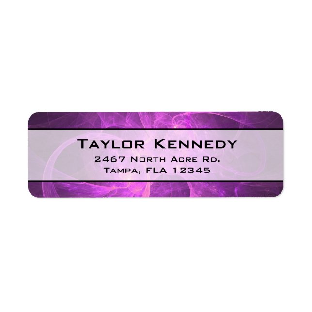 Pink and Purple Abstract Fractal with Circles (Front)