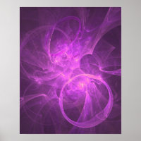 Pink and Purple Abstract Fractal with Circles