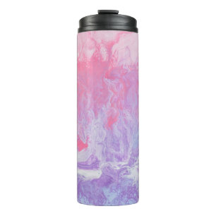 PINK AND PURPLE ABSTRACT PAINTING THERMAL TUMBLER