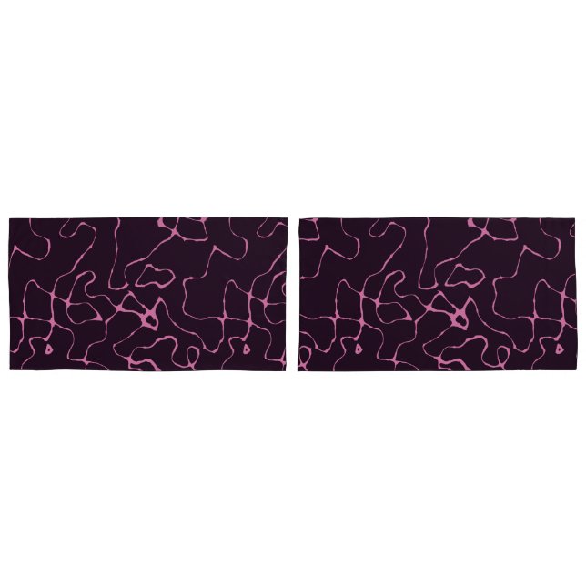 Pink And Purple Abstract Pillow Case (Front-Set)
