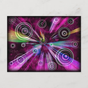 Pink And Purple Abstract Postcard