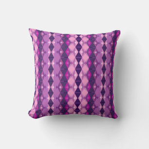 Pink and purple abstract shapes pattern Cushion