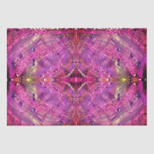 Pink and purple abstract tissue paper (Front)