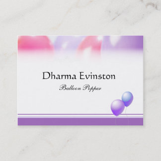 Pink and Purple Balloons Business Card