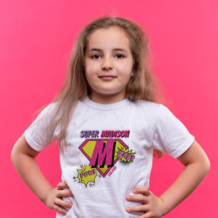 Pink and Purple Birthday Girl Super Hero birthday  T-Shirt