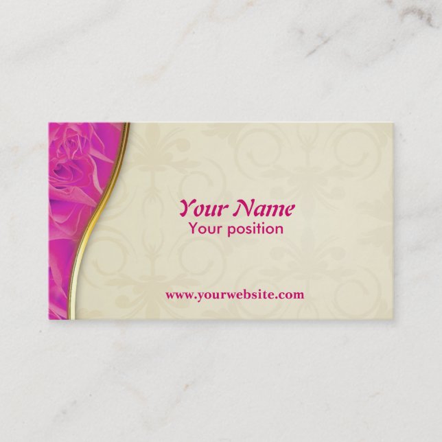 Pink and Purple Business Cards (Front)