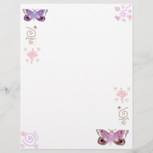 Pink and Purple Butterflies Book of Shadow Pages