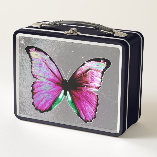 Pink and Purple Butterfly Lunchbox (Front)