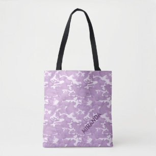 Pink and Purple Camouflage Tote with Name