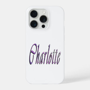 Pink And Purple Charlotte Name, iPhone 15 Pro Case
