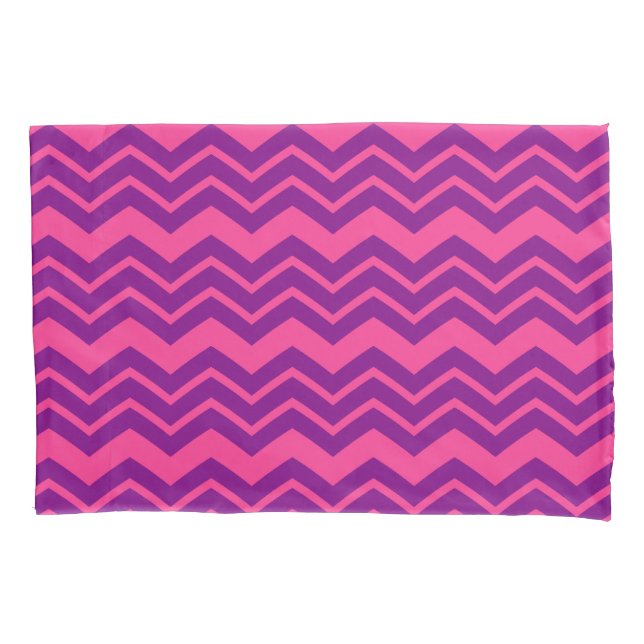 Pink and Purple Chevron Pattern Design  Pillowcase (Front)