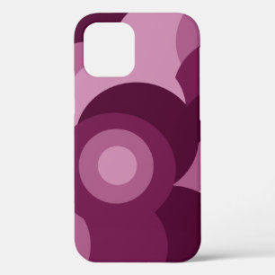 pink and purple circles pattern  iPhone 12 case