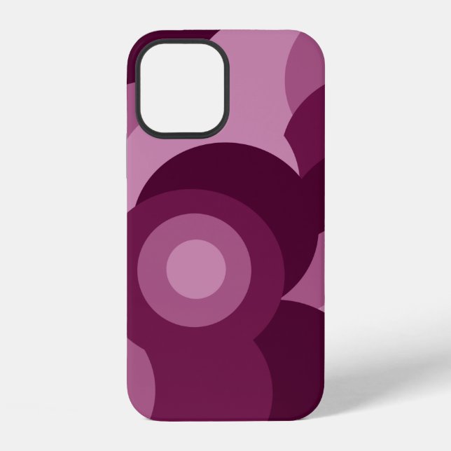 pink and purple circles pattern  iPhone case (Back)