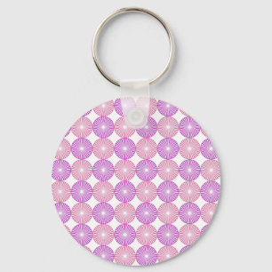 Pink and purple circles pattern key ring