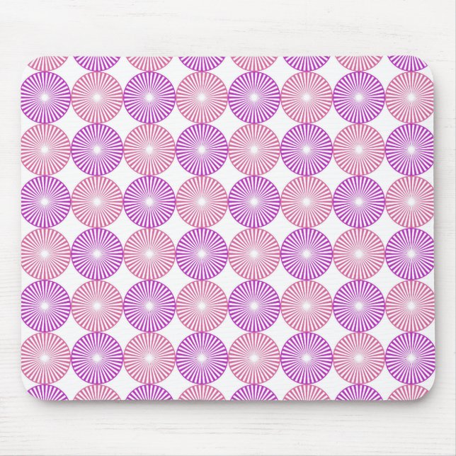 Pink and purple circles pattern mouse mat (Front)