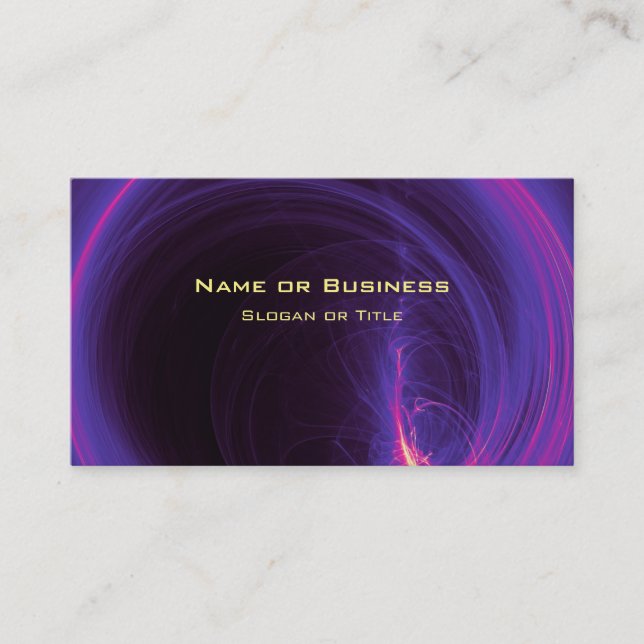 Pink and Purple Circular Abstract Design Business Card (Front)