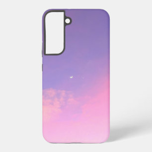 Pink and Purple Clouds Star Moon Real Photo Samsung Galaxy Case