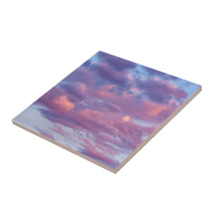 Pink and Purple Clouds Tile