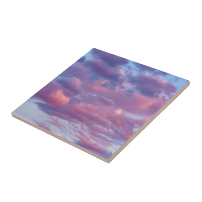 Pink and Purple Clouds Tile (Side)