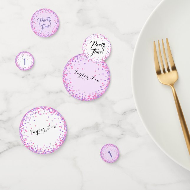 Pink and Purple Coloured Confetti decor  Birthday (Group)