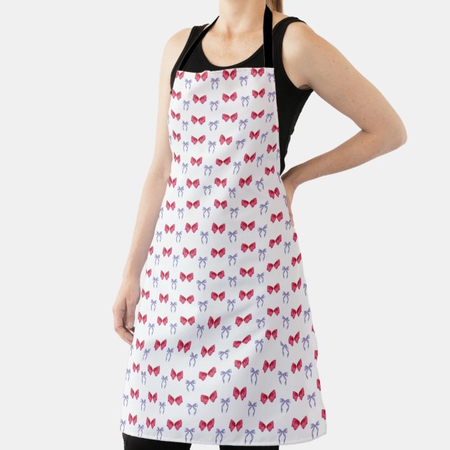 Pink and Purple Coquette Bows Apron (Insitu)