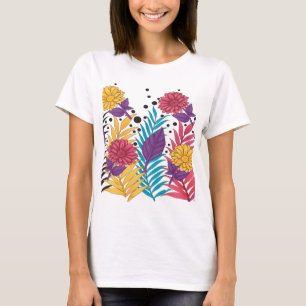 Pink and purple cut flowers with intricate petals  T-Shirt