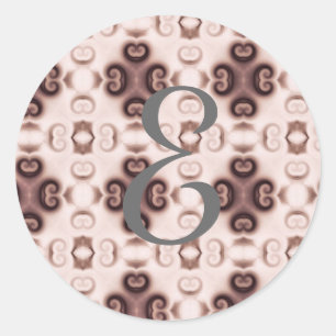 pink and purple design classic round sticker