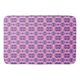 Pink and purple diamond Geometric shapes pattern Bath Mat