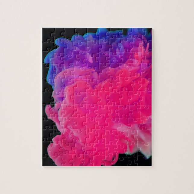 Pink and Purple Digital Smoke Jigsaw Puzzle (Vertical)