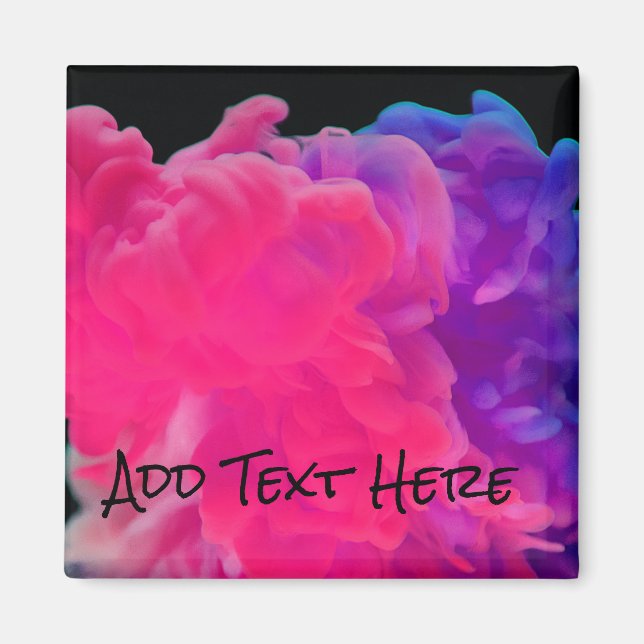 Pink and Purple Digital Smoke Magnet (Front)