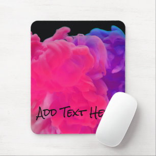 Pink and Purple Digital Smoke Mouse Mat