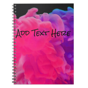 Pink and Purple Digital Smoke Notebook