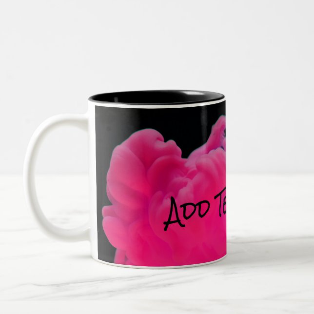 Pink and Purple Digital Smoke Two-Tone Coffee Mug (Left)