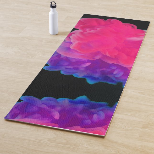 Pink and Purple Digital Smoke Yoga Mat (In Situ)