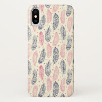 Pink And Purple Ethnic Feather Pattern