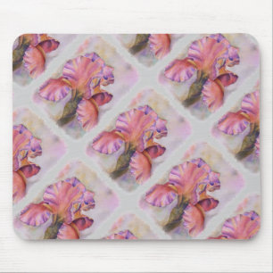 PINK AND PURPLE EXOTIC IRIS MOUSEPAD